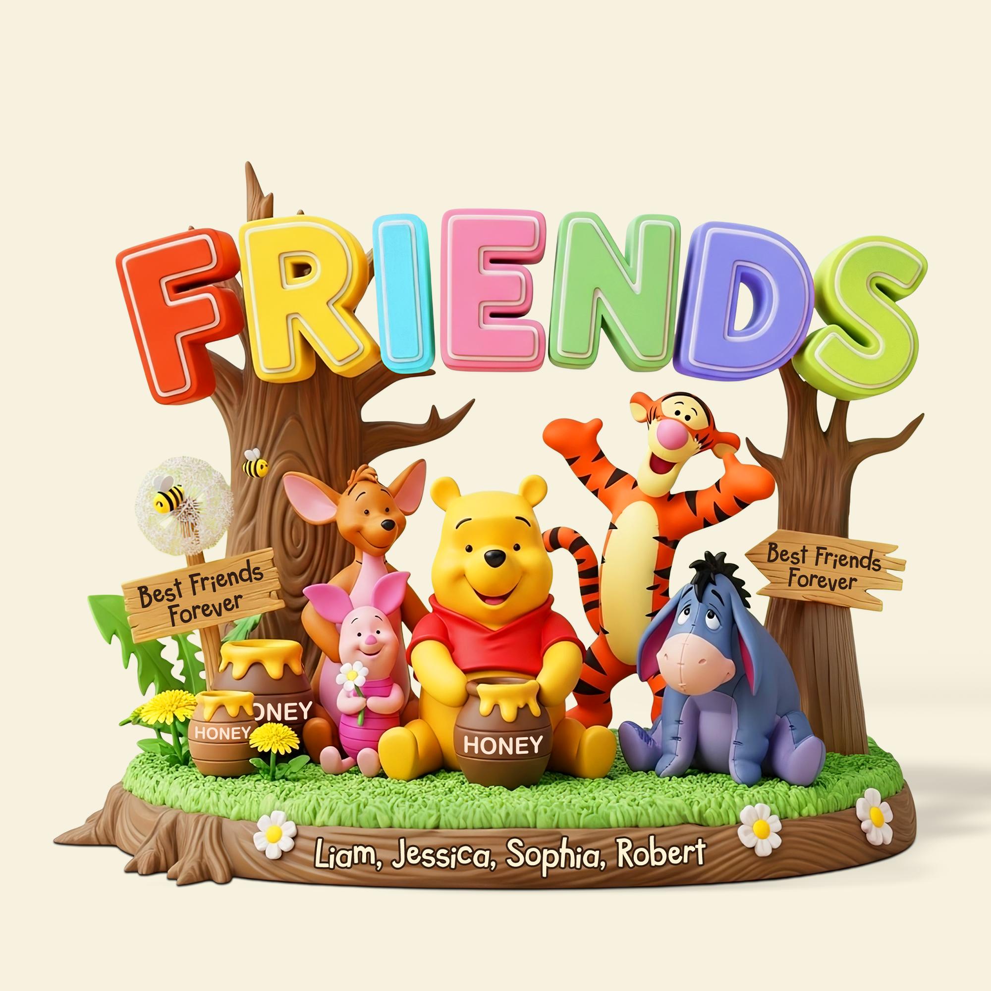 Best Friends Forever - Personalized Acrylic Plaque Shaped Plaques PopCulturePrints