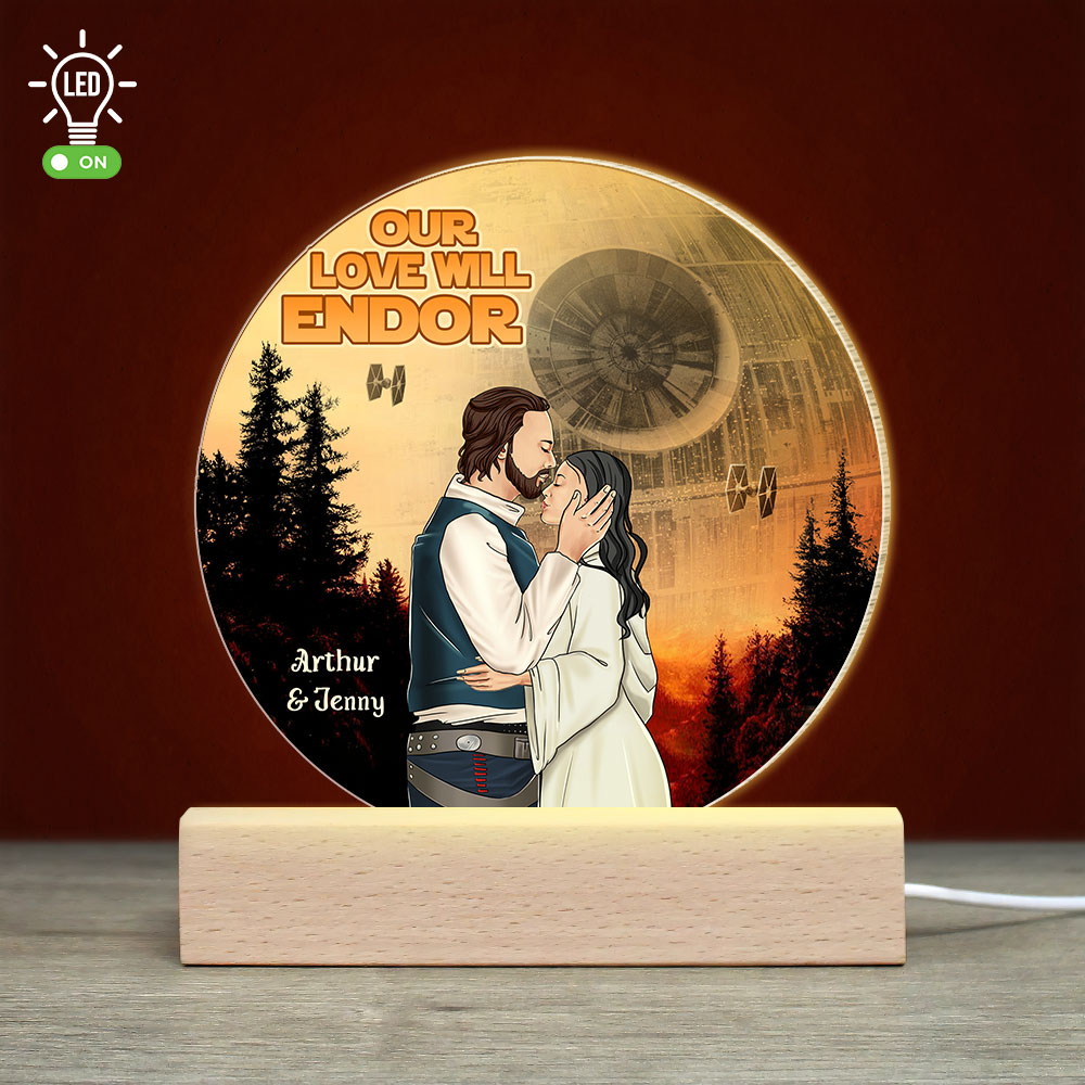 Personalized 3D LED Light for Couples - Our Love Will Endor Led Night Light PopCulturePrints