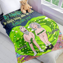 Load image into Gallery viewer, Personalized Funny Old Couple Blanket - Custom Valentine&#39;s Day Gifts for Couples Blanket PopCulturePrints
