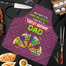Load image into Gallery viewer, Turtley Awesome Dad Personalized Apron Aprons PopCulturePrints
