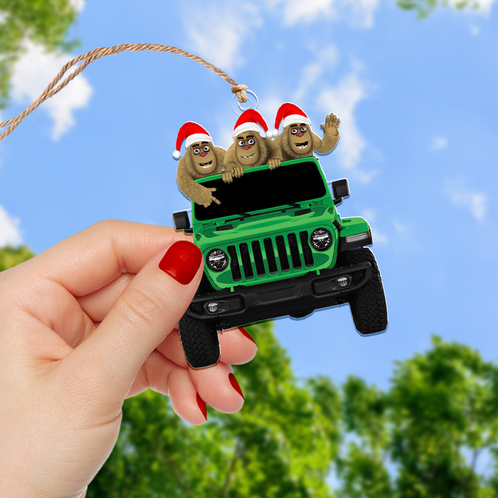 Personalized Off Road Lovers Bigfoot Christmas Ornament