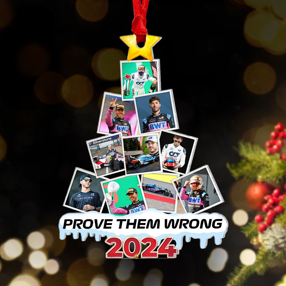 Personalized Racing Fan Christmas Ornament - Prove Them Wrong 2024