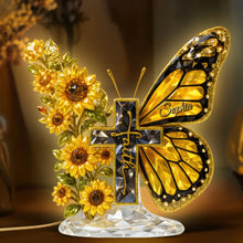 Load image into Gallery viewer, Faith in Every Color - Personalized Faith Cross Acrylic Light Box Gift Light Box PopCulturePrints
