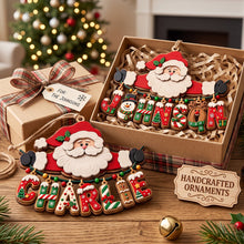 Load image into Gallery viewer, Joyful Santa Name Art Ornament - Personalized Christmas Gift for Everyone
