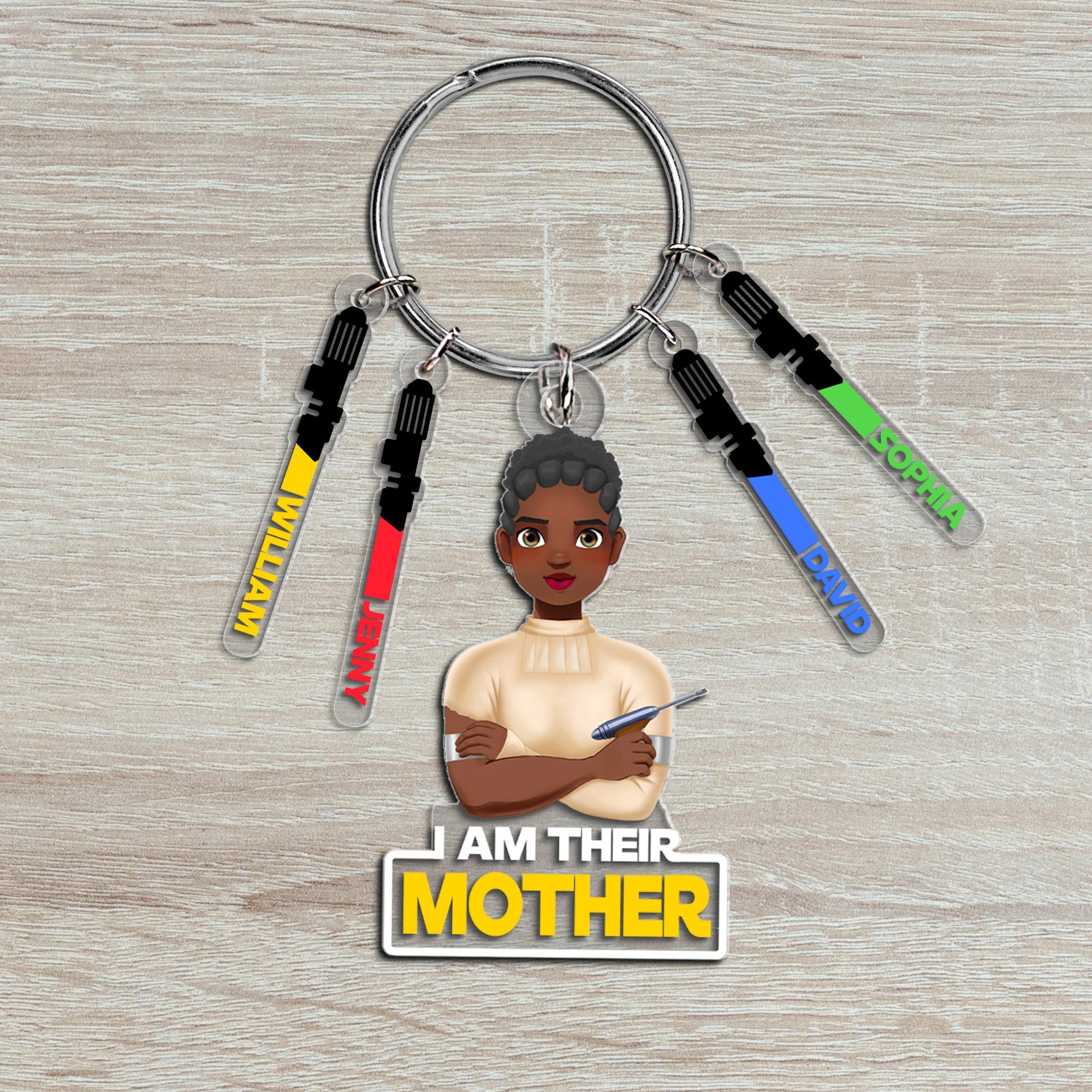 I'm Their Mother - Personalized Keychain for Moms & Grandmas Keychains PopCulturePrints