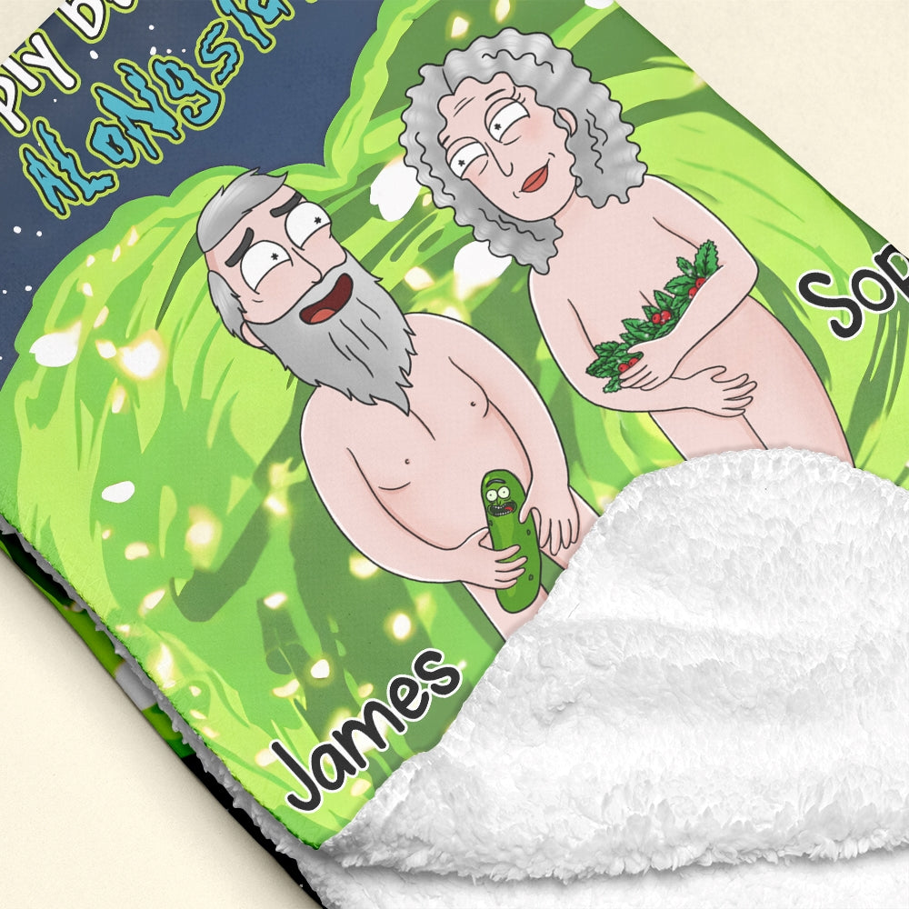 Personalized Funny Old Couple Blanket - Custom Valentine's Day Gifts for Couples Blanket PopCulturePrints