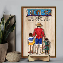 Load image into Gallery viewer, Custom Pirate Crew Wood Sign for Dad - Personalized Gift for Father&#39;s Day Wood Sign PopCulturePrints
