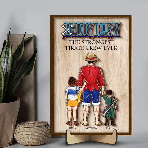 Custom Pirate Crew Wood Sign for Dad - Personalized Gift for Father's Day Wood Sign PopCulturePrints