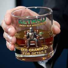 Load image into Gallery viewer, “Retirement: Under New Management” - Personalized Round Glass - Gift for Grandpa and Father Glass PopCulturePrints
