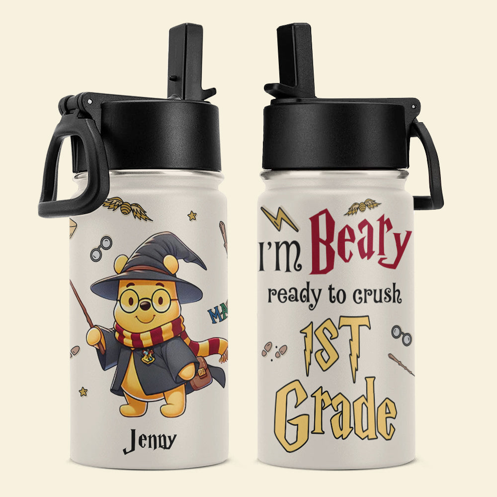 Personalized Harry Potter Inspired Bear Water Bottle - Back to School