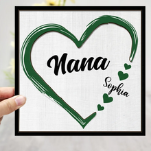 Load image into Gallery viewer, Grandma, the Heart of Our Family - Personalized 2-Layered Wooden Plaque With Stand Wooden Plaque PopCulturePrints
