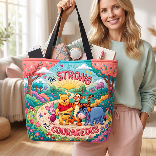 Be Strong And Courageous Tote Bag - Personalized Gift for All Occasions Tote Bags PopCulturePrints