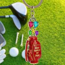 Load image into Gallery viewer, Best Family By Par - Personalized Acrylic Keychain for Golf Families Keychains PopCulturePrints

