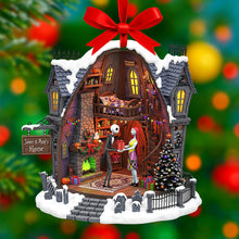 Load image into Gallery viewer, Spooky Love Christmas Ornament – Customizable Gift for Couples Ornament PopCulturePrints
