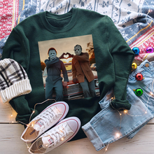 Load image into Gallery viewer, Classic Horror Icons Christmas Sweater Shirts PopCulturePrints
