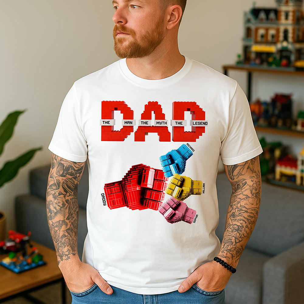 "The Man, The Myth, The Legend" - Powerful Punch Dad Shirt - Personalized Gifts for Dad & Grandpa Shirts PopCulturePrints