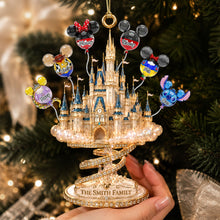 Load image into Gallery viewer, “A Magical World Awaits” - Dreamy Balloon Castle Acrylic Ornament - Personalized Gift for Family
