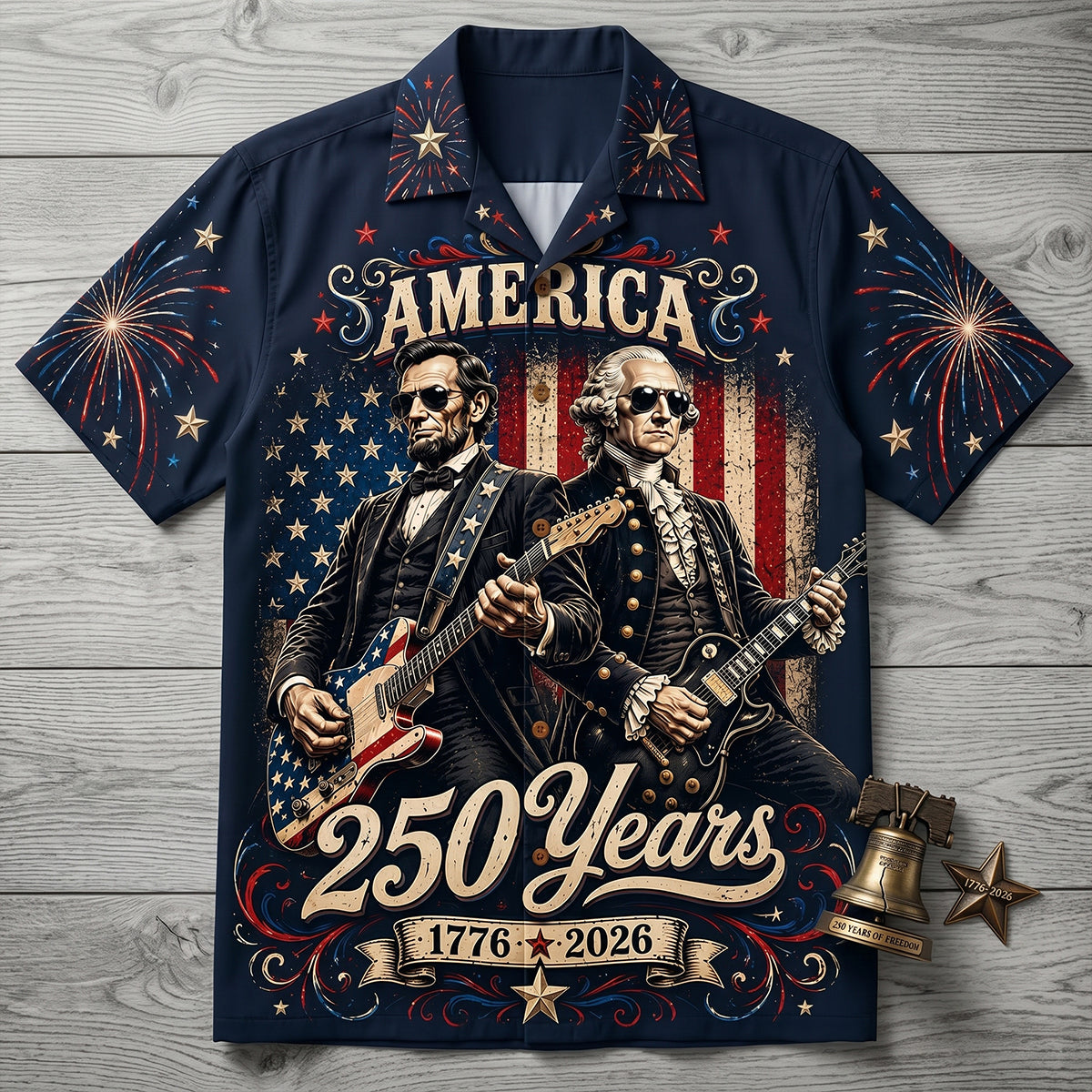 Celebrate Freedom with Style - Personalized Hawaiian Shirt for Patriots Hawaiian Shirts PopCulturePrints