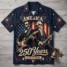 Load image into Gallery viewer, Celebrate Freedom with Style - Personalized Hawaiian Shirt for Patriots Hawaiian Shirts PopCulturePrints
