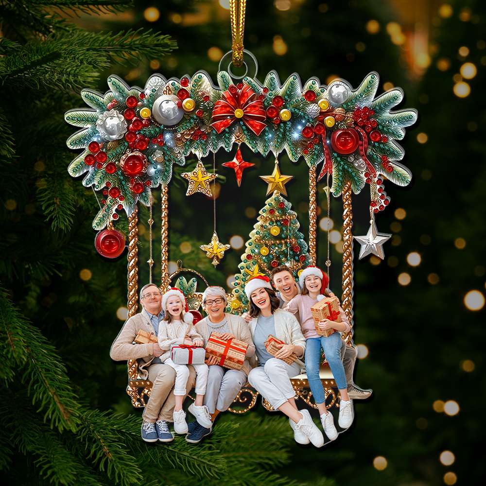 Personalized Family Christmas Ornament - Festive Photo Gift Ornament PopCulturePrints