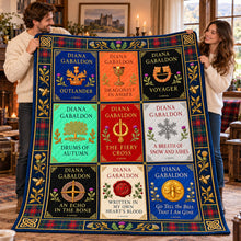Load image into Gallery viewer, Embrace Your Journey - Fantasy Time Traveler Blanket | Personalized Gifts for Book Lovers Blanket PopCulturePrints
