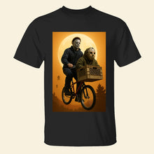 Load image into Gallery viewer, “Ride into Halloween Horror!” - Customizable Bike Ride Sweatshirt for Horror Fans Shirts PopCulturePrints
