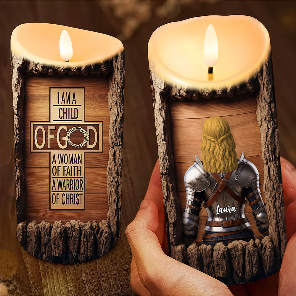 Personalized Knight Woman LED Candle - A Meaningful Gift for Her Led Candle PopCulturePrints