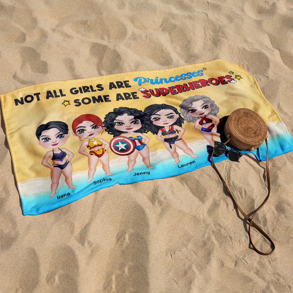 Superhero Beach Towel, Personalized for Girls Beach Towel PopCulturePrints