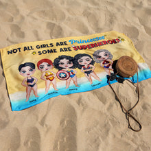 Load image into Gallery viewer, Superhero Beach Towel, Personalized for Girls Beach Towel PopCulturePrints
