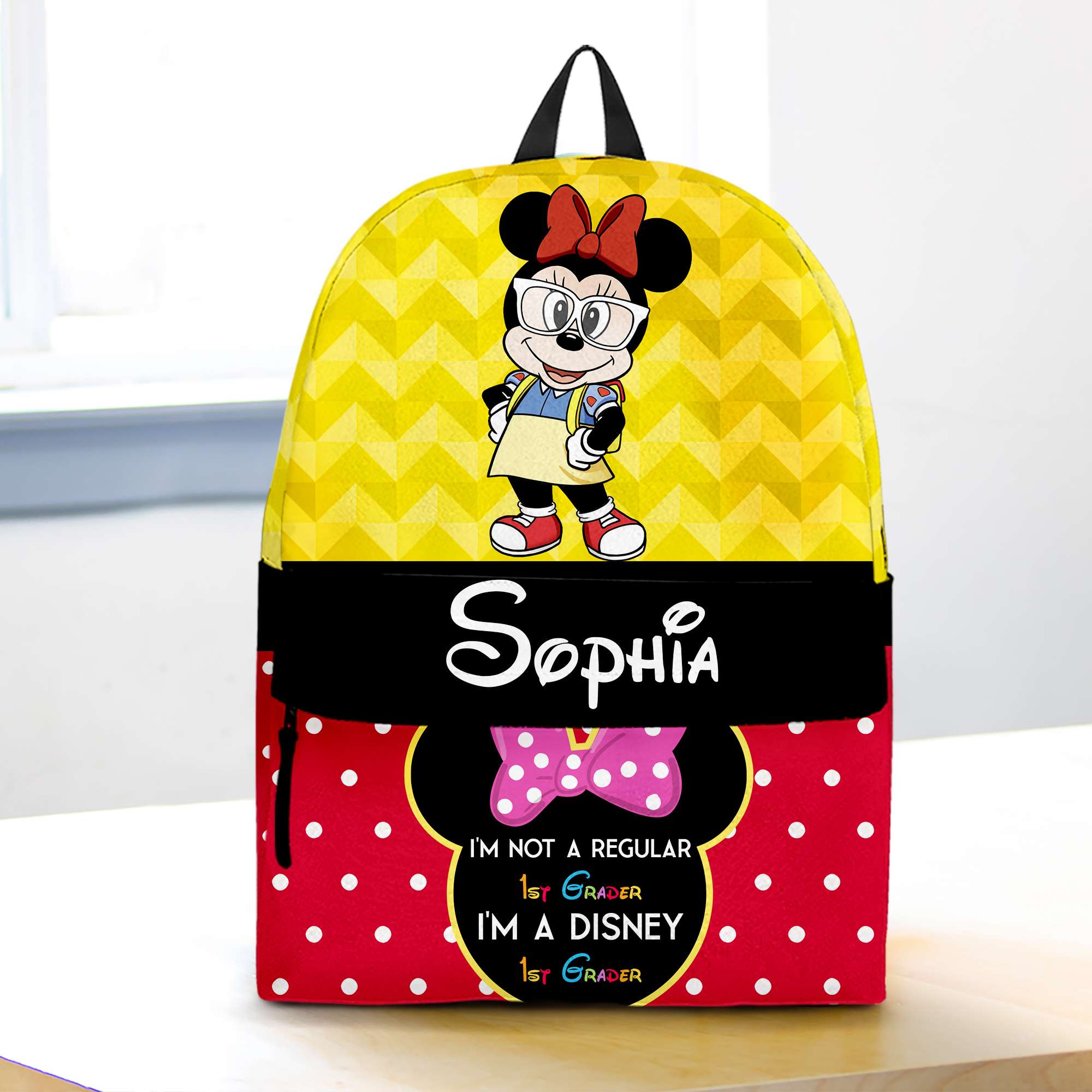 Personalized Kid's Backpack with Cartoon Mouse Design Backpack PopCulturePrints