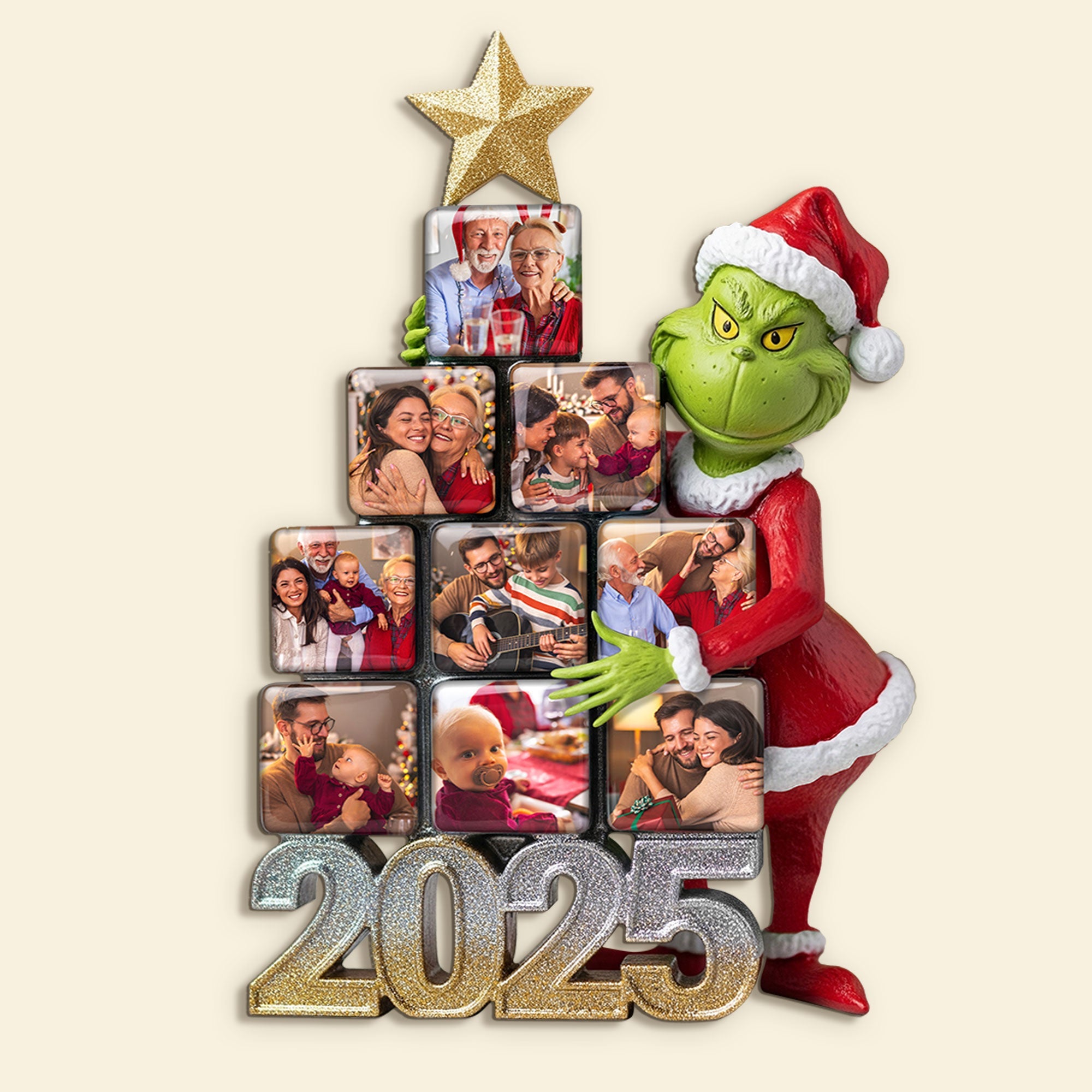 Celebrate Togetherness: Customizable Green Monster Family Fridge Magnet - Perfect Gift for Loved Ones Fridge Magnet PopCulturePrints