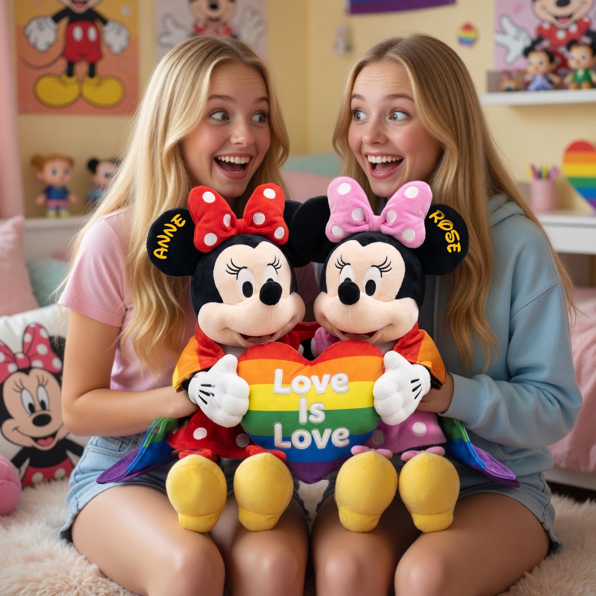 Love Is Love - Personalized LGBT+ Pride Month Pillow for Couples