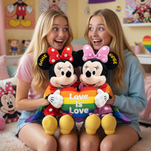 Load image into Gallery viewer, Love Is Love - Personalized LGBT+ Pride Month Pillow for Couples
