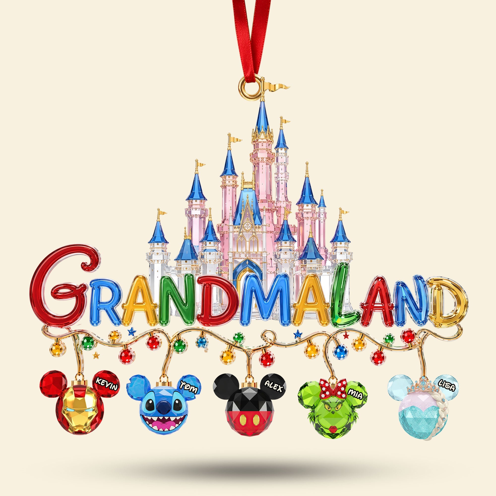 Create Magical Memories with Our Personalized Family Castle Ornament - Perfect Christmas Gift for Loved Ones