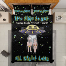 Load image into Gallery viewer, Custom UFO Theme Quilt Bed Set - Unique Valentine&#39;s Day Gifts for Couples Blanket PopCulturePrints
