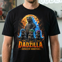 Load image into Gallery viewer, "Be the Hero this Father's Day with Dadzilla!" - Personalized Father Of Monsters Shirt - Perfect Gift for Dad, Grandpa, and More
