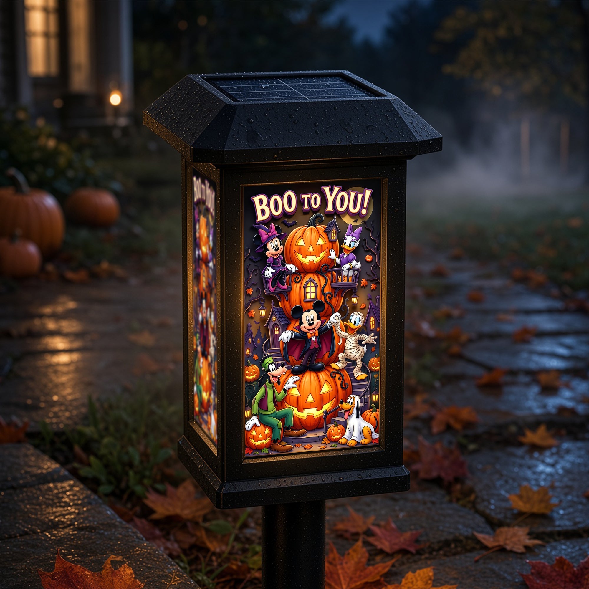 Boo To You Garden Lamp - Personalized Halloween Gift for Spooky Nights