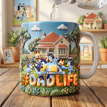 Load image into Gallery viewer, Chill Dad &amp; Little Kids Mug - A Personalized Gift for Every Dad Coffee Mug PopCulturePrints
