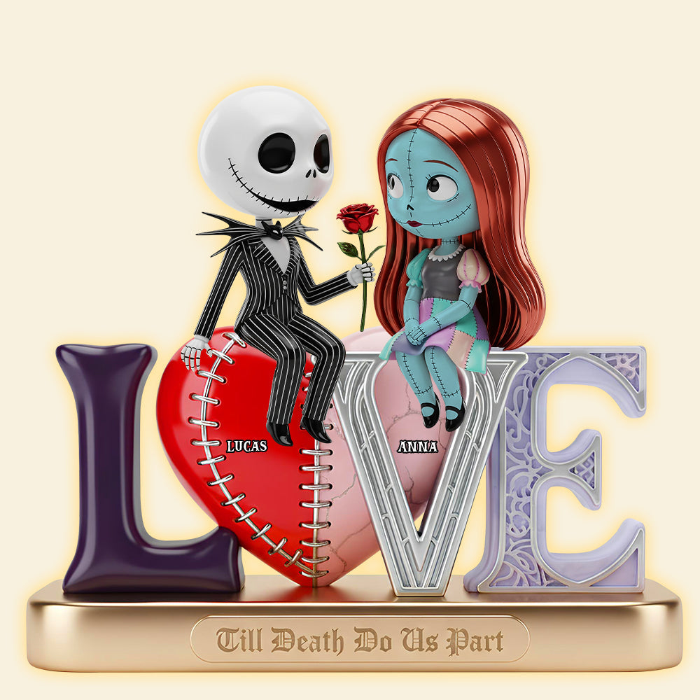 Till Death Do Us Part - Personalized Couple Acrylic Light Box Light Box PopCulturePrints