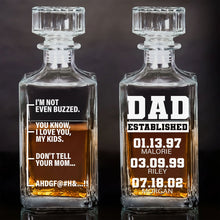 Load image into Gallery viewer, &quot;I&#39;m Not Even Buzzed&quot; - Funny Whiskey Bottle Personalized Gift for Dad - Custom Gift for Dads and Grandpas Whiskey Bottle PopCulturePrints
