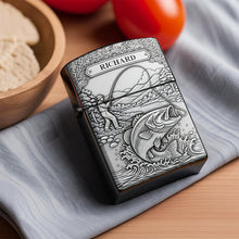 Load image into Gallery viewer, Catch the Moment: Personalized Fishing Man Lighter - Unique Gift for Fishing Lovers Lighter PopCulturePrints
