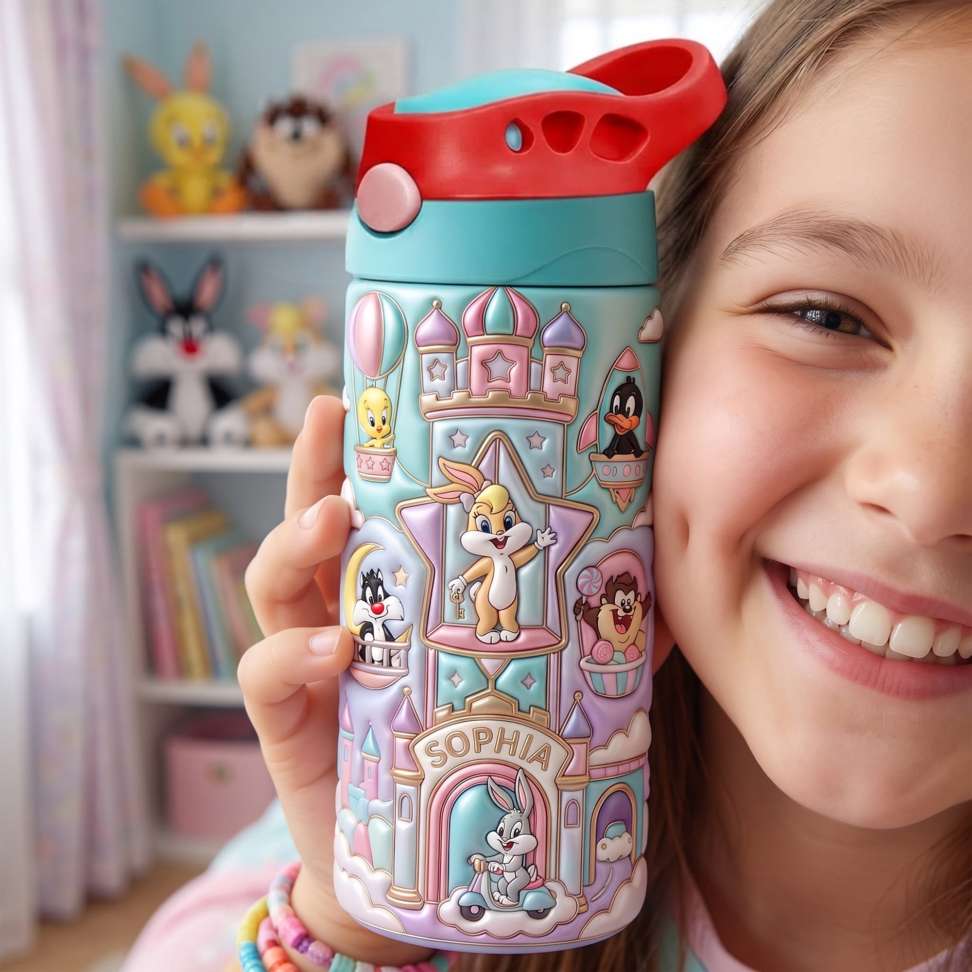 "Make Every Sip Magical!" - Sweet Bunny Colorful Kid Tumbler - Personalized Gifts For Kids Tumbler Cup PopCulturePrints