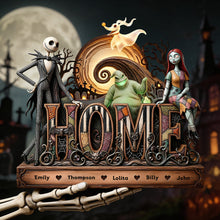 Load image into Gallery viewer, "Celebrate Family Bonds with a Spooky Twist" - Personalized Spooky Family Acrylic Plaque - Unique Gift for Halloween Lovers Shaped Plaques PopCulturePrints

