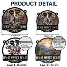 Load image into Gallery viewer, &quot;Home Sweet Home: Celebrate Family Togetherness&quot; - Personalized Window Hanging Suncatcher Ornament - Custom Gift for Family, Friends, and New Homeowners Suncatcher Ornament PopCulturePrints
