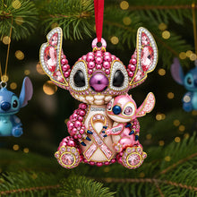 Load image into Gallery viewer, &quot;A Touch of Love for Mom&quot; - Personalized Breast Cancer Mom Ornament - Unique Gift for Mom, Grandma, and Loved Ones Ornament PopCulturePrints
