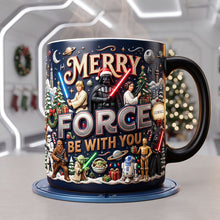 Load image into Gallery viewer, Merry Force, Be with You - Personalized Christmas Magic Mug Coffee Mug PopCulturePrints
