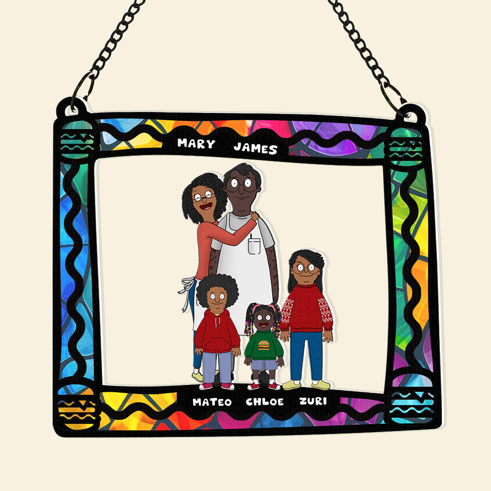 Personalized Family Suncatcher Ornament - Unique Custom Gift Ornament PopCulturePrints