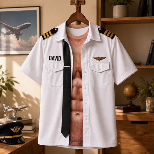 No Gym, Just Pilot Shirt - Personalized Gifts for Aviation Enthusiasts AOP Products PopCulturePrints