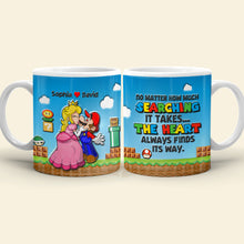 Load image into Gallery viewer, Personalized Couple Mug - The Heart Always Finds Its Way | Perfect Valentine&#39;s Day Gifts Coffee Mug PopCulturePrints
