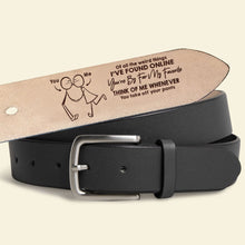 Load image into Gallery viewer, Personalized Leather Belt for Couples - Unique Love Gift Belts PopCulturePrints
